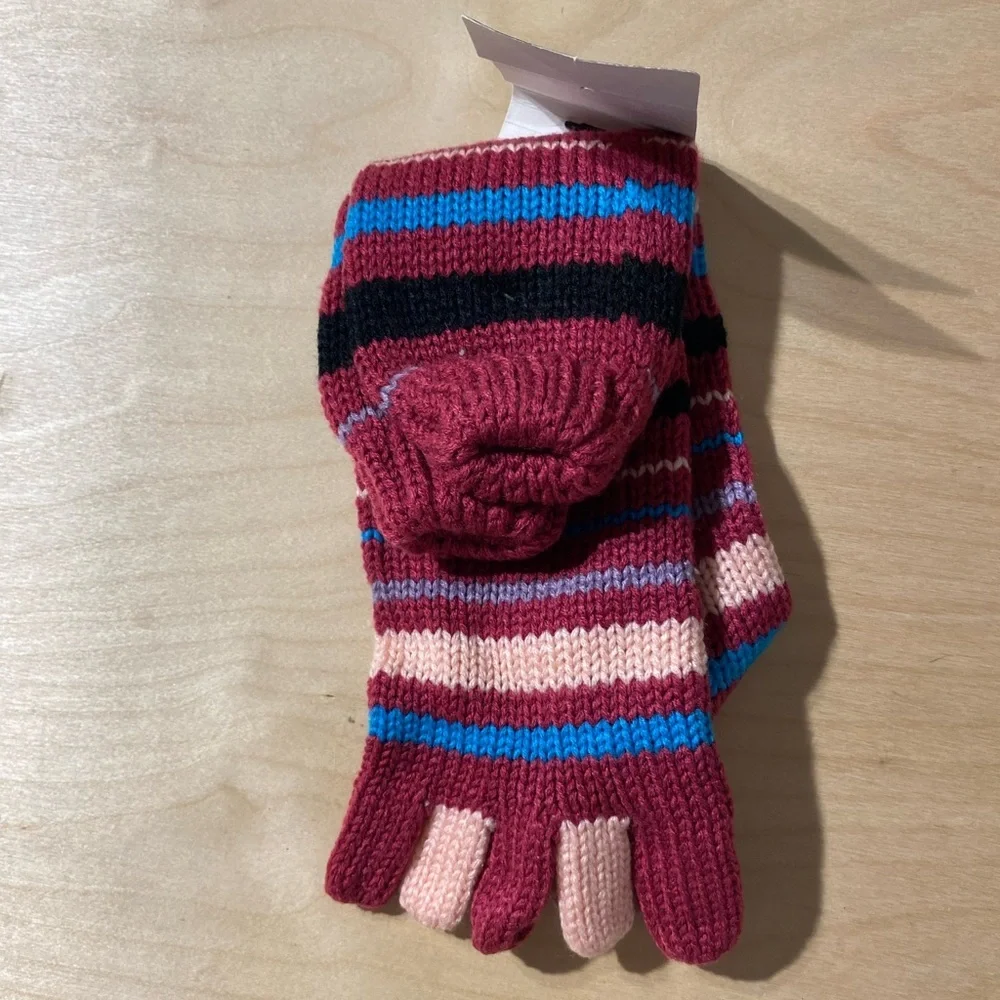 No Boundaries Multicolor Striped Knit Toe Socks (GX)